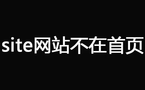 十堰网站优化--site网站不在首页